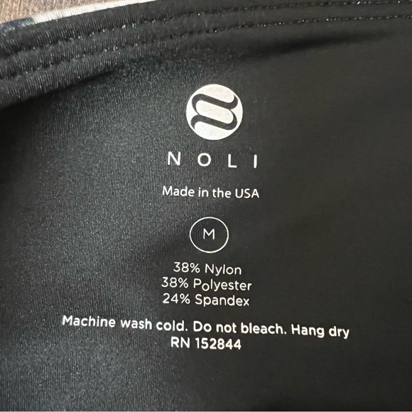 Noli Black and White Tie-Dye Leggings Made in the USA SZ MED - Picture 4 of 4